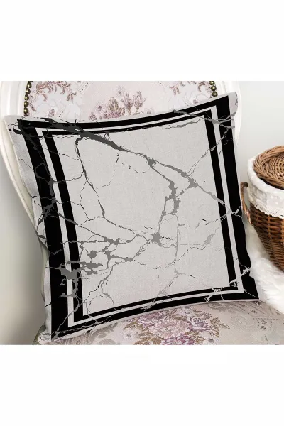 43x43 Dijital Baskılı Fermuarlı Modern Kırlent Kılıfı 308778