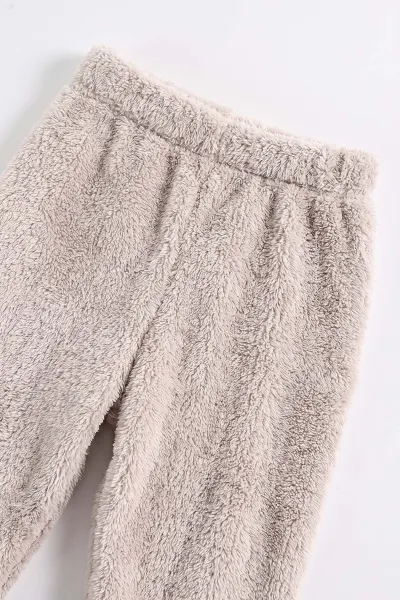 Taş (2-7 Yaş) Kelebekli Kiraz Nakışlı Peluş Kız Çocuk Takım 482562