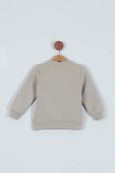 Taş (3-7 Yaş) Baskılı 3 İp Erkek Çocuk Sweatshirt 224322