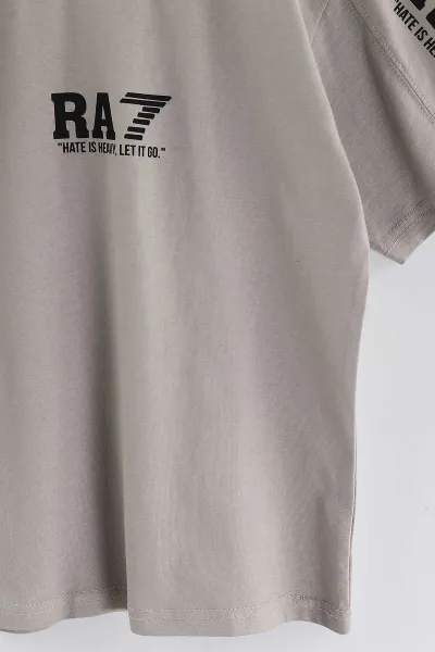 Taş (4-12 Yaş) Ra 7  Baskılı Süprem Erkek Çocuk Tişört 442890