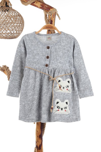 tas-4-8-yas-kedi-nakisli-kiz-cocuk-elbise-139928