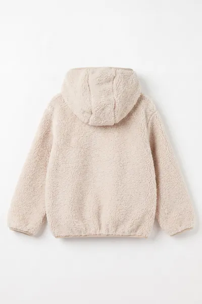 Taş (1-8 Yaş) Understand Nakışlı Kapüşonlu Kanguru Cepli Yardım Fermuarlı Kuzu Erkek Çocuk Sweatshirt 496326
