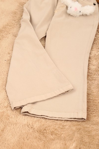 Taş (5-8 Yaş) Işıklı Tavşan Oyuncaklı Kız Çocuk Pantolon 161688