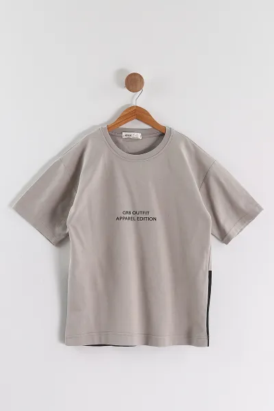 Taş (6-14 Yaş) Outfith Baskılı 2 İp Erkek Çocuk Tişört 469271