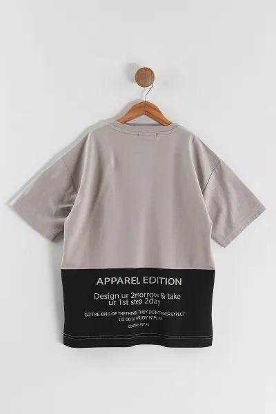 Taş (6-14 Yaş) Outfith Baskılı 2 İp Erkek Çocuk Tişört 469271