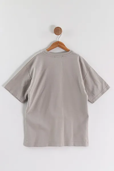 Taş (6-14 Yaş) Stone Island Baskılı 2 İp Erkek Çocuk Tişört 469285