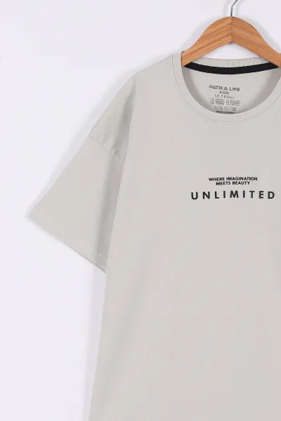 Taş (8-12 Yaş) Unlimited Baskılı Erkek Çocuk Takım 271618