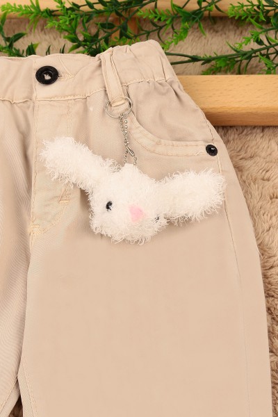 Taş (9-12 Yaş) Işıklı Tavşan Oyuncaklı Kız Çocuk Pantolon 161692