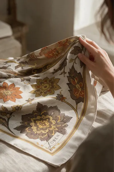 Taş 90x90 Cm Dijital Baskılı Heritage Desen Soft Eşarp 498579