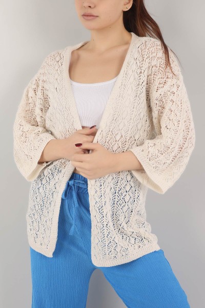 Taş Ajurlu Bayan Triko Hırka 152993