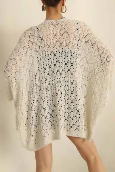 Taş Ajurlu Triko Hırka 254669