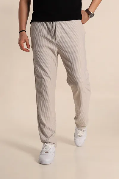 Taş Baggy Fit Bel Bağlamalı Kesik Paça Erkek Jogger Pantolon 257473