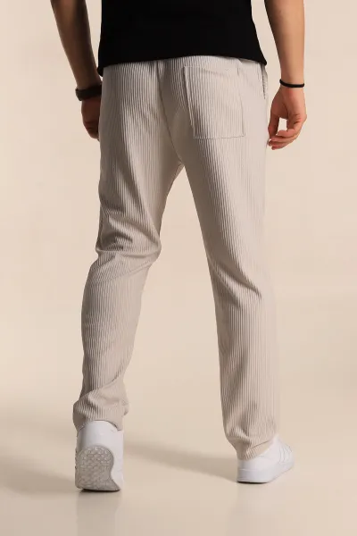 Taş Baggy Fit Bel Bağlamalı Kesik Paça Erkek Jogger Pantolon 257473