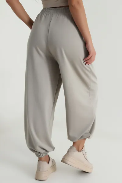 Taş Bel ve Paça Lastikli Modal Kadın Pantolon 488825