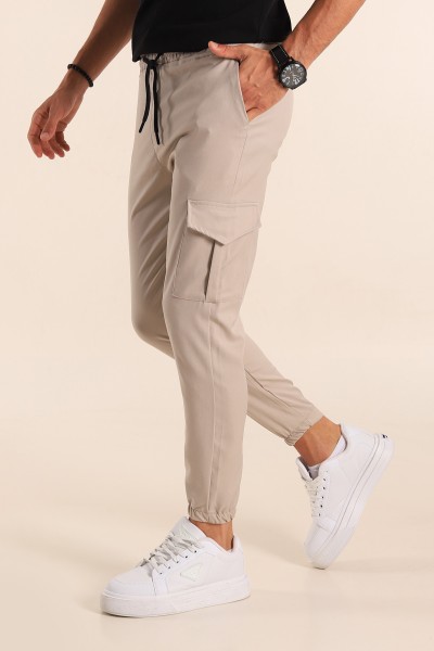 Taş Belden Bağlamalı Kargo Cepli Erkek Jogger Pantolon 194607