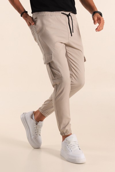 Taş Belden Bağlamalı Kargo Cepli Erkek Jogger Pantolon 194607