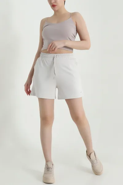 Taş Beli Lastikli Modal Kadın Şort 461738