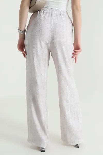 Taş Beli Lastikli Palazzo Kadın Pantolon 463875