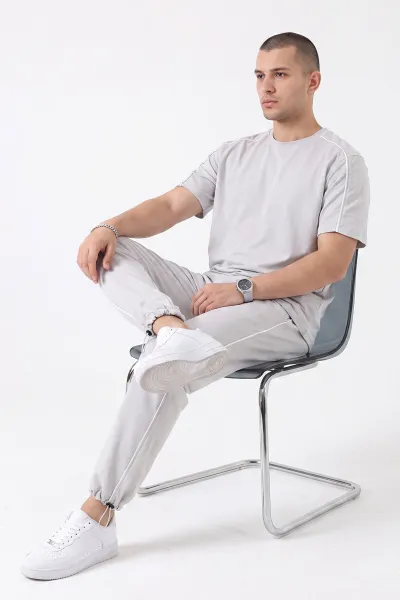 Taş Bisiklet Yaka Paça Lastikli  Erkek İkili Takım 471764