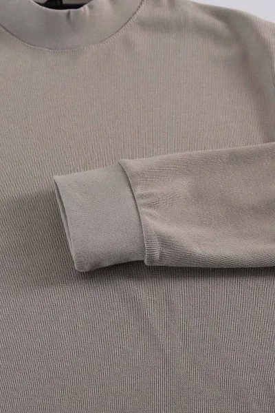 Taş Regular Fit Yarım Balıkçı Yaka Uzun Kollu Erkek Sweatshirt 397045