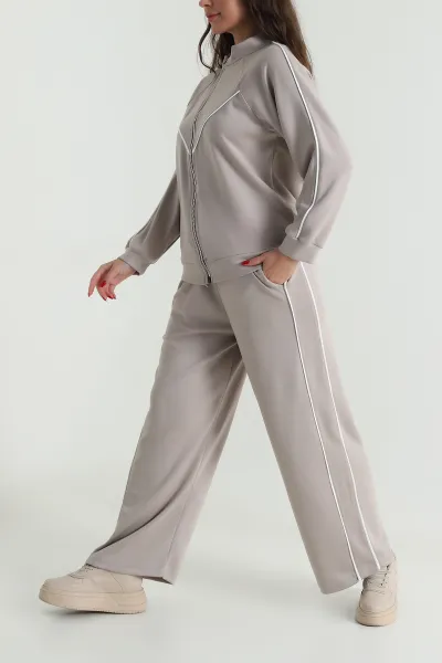 Taş Biyeli Reglan Kol Modal Kadın İkili Takım 488424