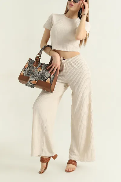 Taş Bluz Pantolon kadın İkili Takım 356460