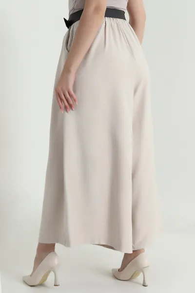 Taş Bol Paça Diagonel Kadın Pantolon 466041