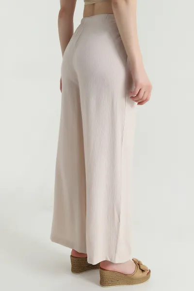 Taş Bol Paça Krinkıl Kadın Pantolon 471109