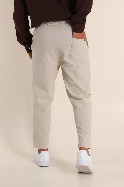 Taş Boyfriend Fit Gofre Kumaş Erkek Kumaş Pantolon 290550