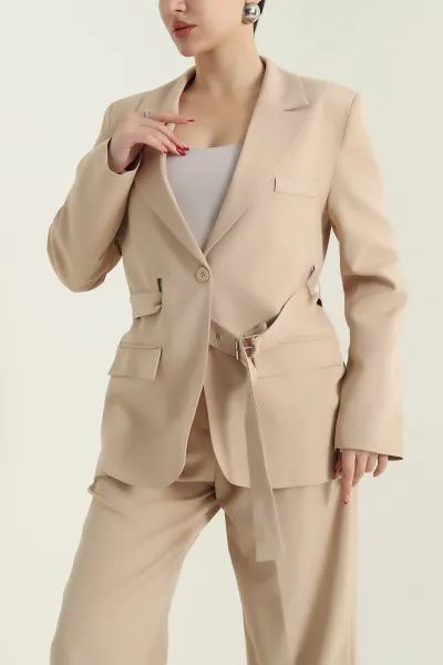 Taş Ceket Pantolon Kadın İkili Takım 437723