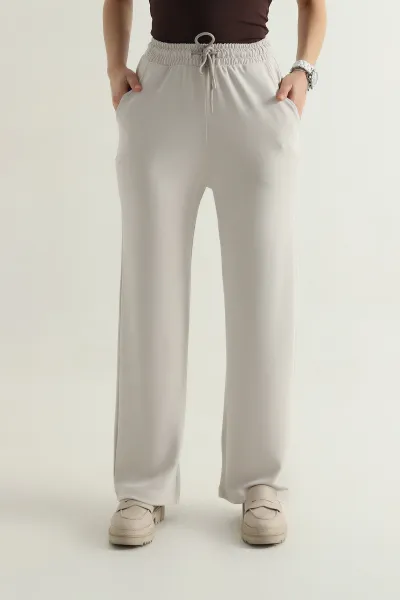 Taş Cepli Bel Lastikli Modal Kadın Pantolon 412535