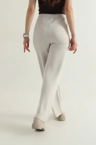 Taş Cepli Bel Lastikli Modal Kadın Pantolon 412535