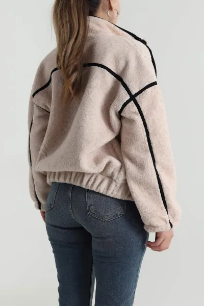 Taş Cepli Teddy Kadın Sweat 485429