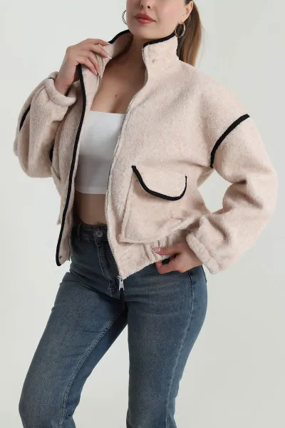 Taş Cepli Teddy Kadın Sweat 485429