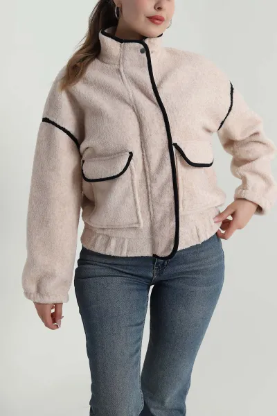 Taş Cepli Teddy Kadın Sweat 485429