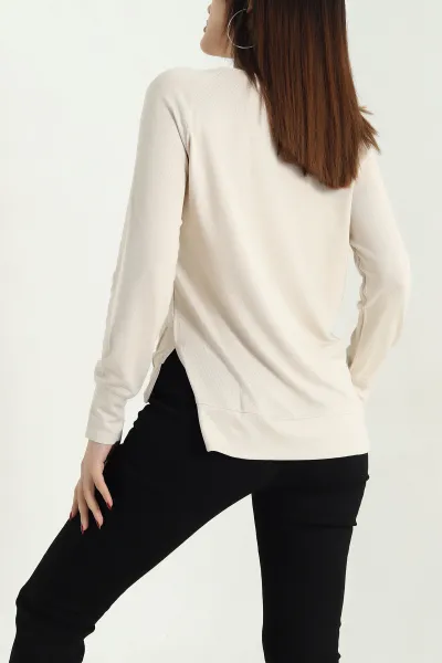 Taş Çilek Kumaş Likralı Bluz 339268