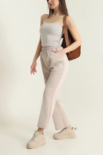 Taş Çimalı Scuba Kumaş Kadın Pantolon 428751