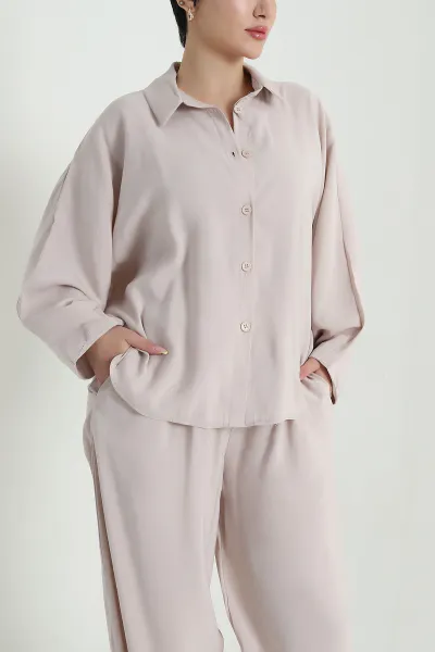 Taş Dokuma Modal Şalvarlı Kadın İkili Takım 470745