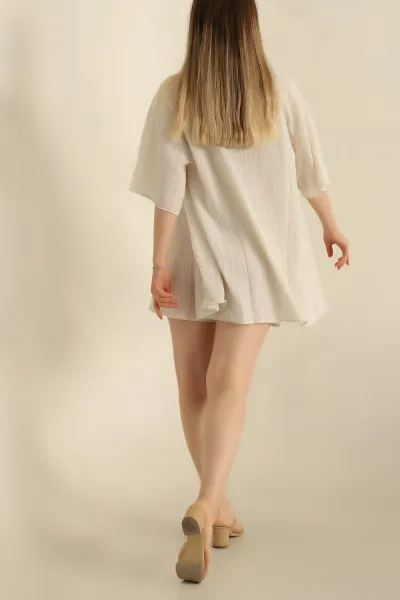 Taş Dokuma Şort Kimono İkili Takım 261138