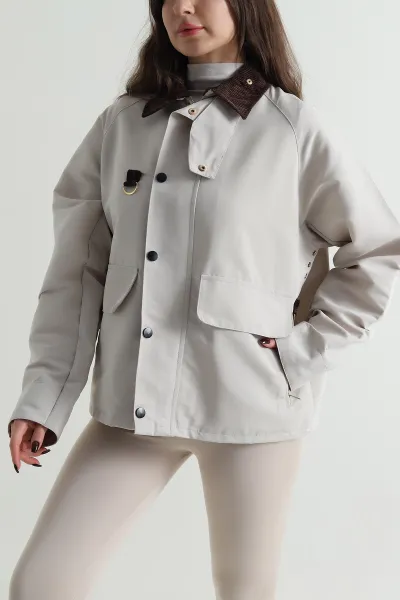 Taş Ekose Kadın Trenç Ceket 499179