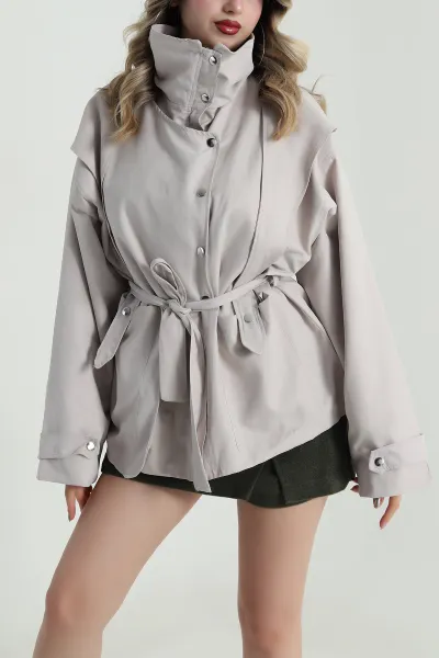 Taş Exclusıve Tasarım Kadın Trenç 489232