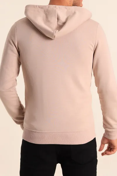 Taş Fermuarlı Kapüşonlu Erkek Sweatshirt 236555