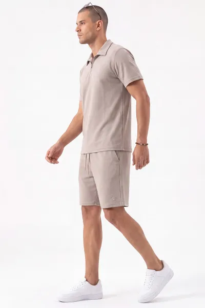 Taş Fino Polo Yaka Erkek Şortlu Takım 473072