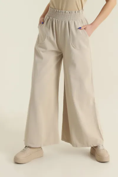 Taş Gabardin İspanyol Paça Kadın Pantolon 426642