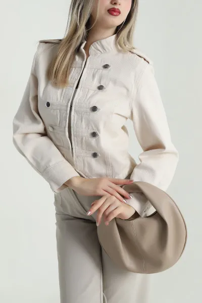 Taş Gabardin Kumaş Kadın Ceket 488795