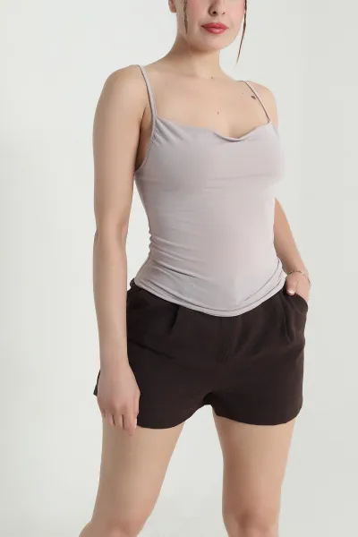 Taş İp Askılı Sandy Kadın Bluz 476483