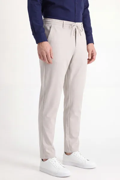 Taş İpli Fermuarlı Örme Erkek Pantolon 472234