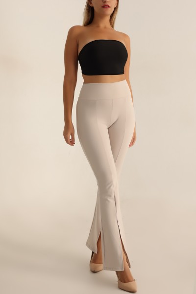 Taş İspanyol Paça YIrtmaçlı Bayan Pantalon 198833