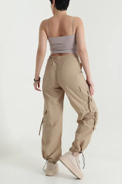 Taş Kargo Cepli Paça Lastikli Paraşüt Pantolon 467974