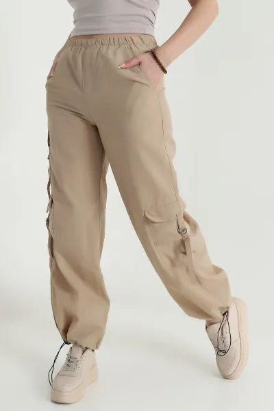 Taş Kargo Cepli Paça Lastikli Paraşüt Pantolon 467974